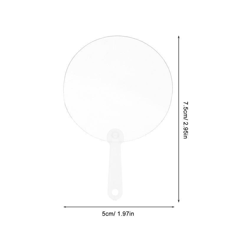 12Pcs DIY Painting Fans Blank Fans Transparent DIY Fans Transparent Graffiti Fans - Image 4