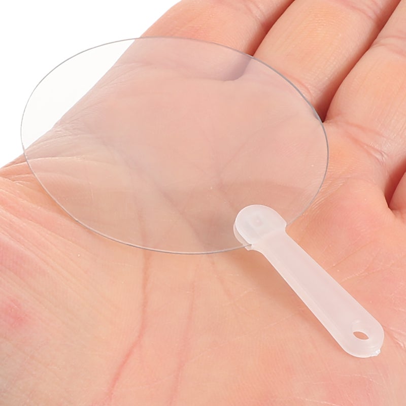 12Pcs DIY Painting Fans Blank Fans Transparent DIY Fans Transparent Graffiti Fans - Image 3
