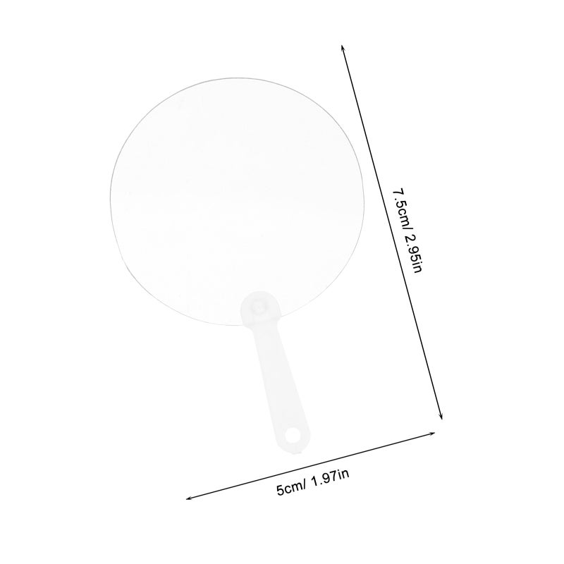 12Pcs DIY Painting Fans Blank Fans Transparent DIY Fans Transparent Graffiti Fans - Image 2