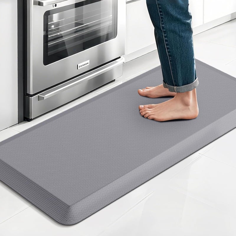TranquilRelax 4/5 Inch Thicker Kitchen Mat, Cushioned Thick Floor Comfort Mat, with Non-Slip Bottom, Water & Stain Resistant, Easy Clean Standing Desk Mat for Kitchen, Sink, Office (17.3"x39"x0.8", Grey) - Image 1
