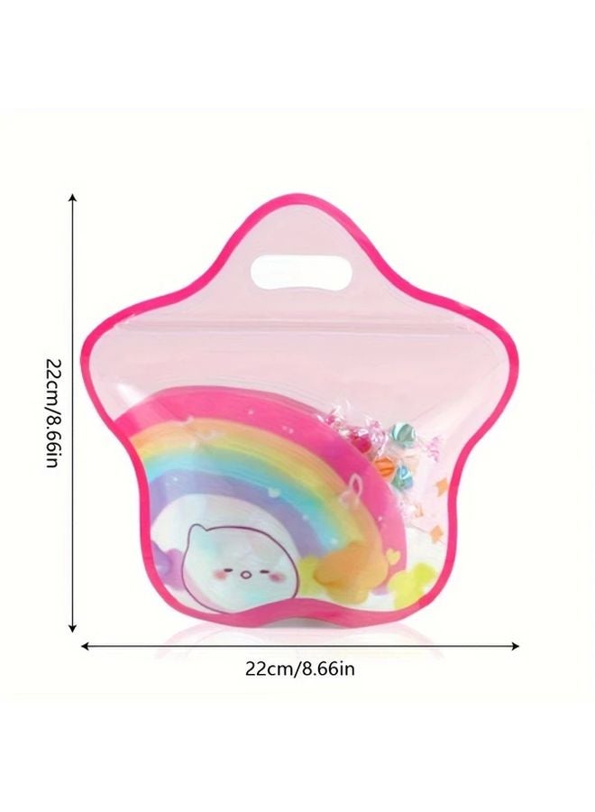 Pink Green Star Shape Party Favor Tote Bags 10pcs Birthday Gift Packaging - Image 3