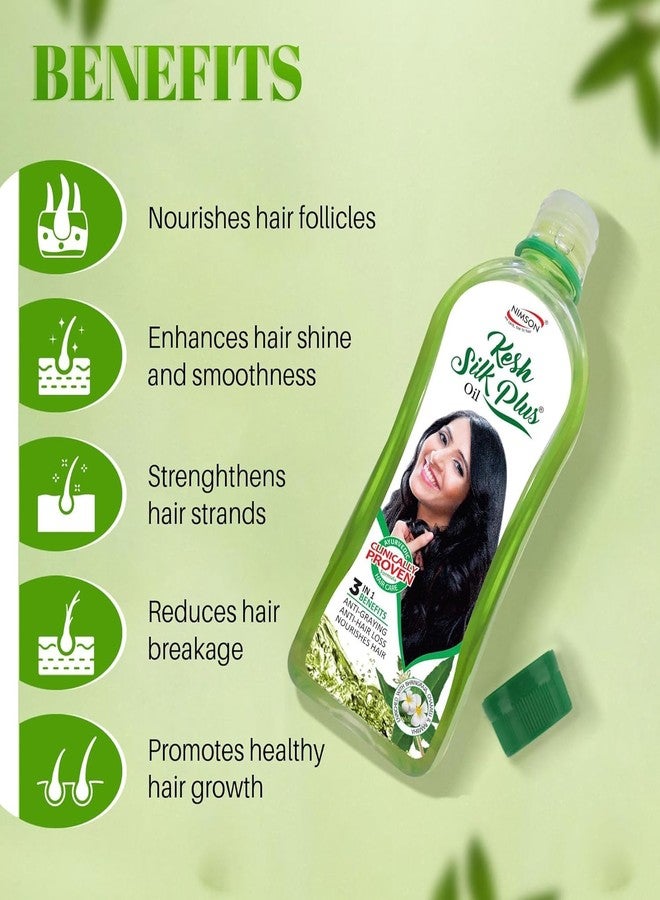 Nimson Kesh Silk Plus Hair Oil | Anti-Greying & Hair Fall Control | Bhringraj & Amla | Nourishes Scalp | Non-Sticky | Unisex | 450ml - Image 3