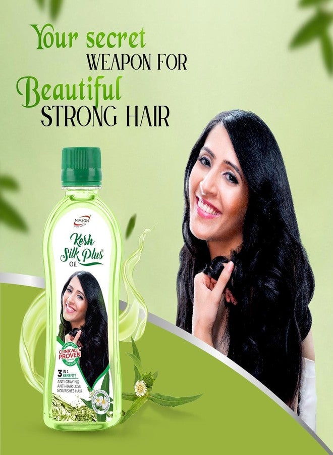 Nimson Kesh Silk Plus Hair Oil | Anti-Greying & Hair Fall Control | Bhringraj & Amla | Nourishes Scalp | Non-Sticky | Unisex | 450ml - Image 2