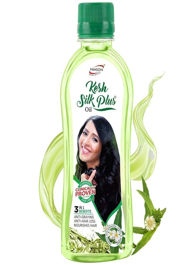Nimson Kesh Silk Plus Hair Oil | Anti-Greying & Hair Fall Control | Bhringraj & Amla | Nourishes Scalp | Non-Sticky | Unisex | 450ml - Image 1