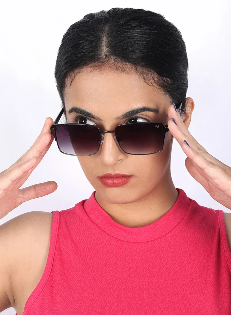 ووجلز نظارة شمسية مستطيلة نحاسية بحماية من الأشعة فوق البنفسجية