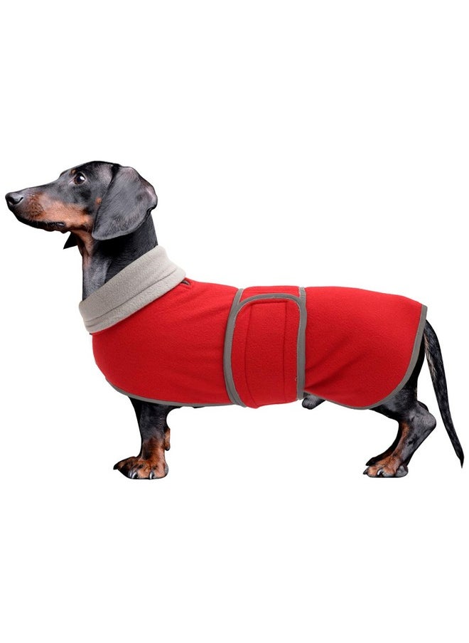 Dachshund Coats Sausage Dog Fleece Coat In Winter Miniature Dachshund Clothes With Hook And Loop Closure And High Vis Reflective Trim Safety  Red  S - pzsku/ZC7D70A0DA82F20255992Z/45/_/1726219302/9dcc1864-df93-4780-ab9b-1aef65bd14a3