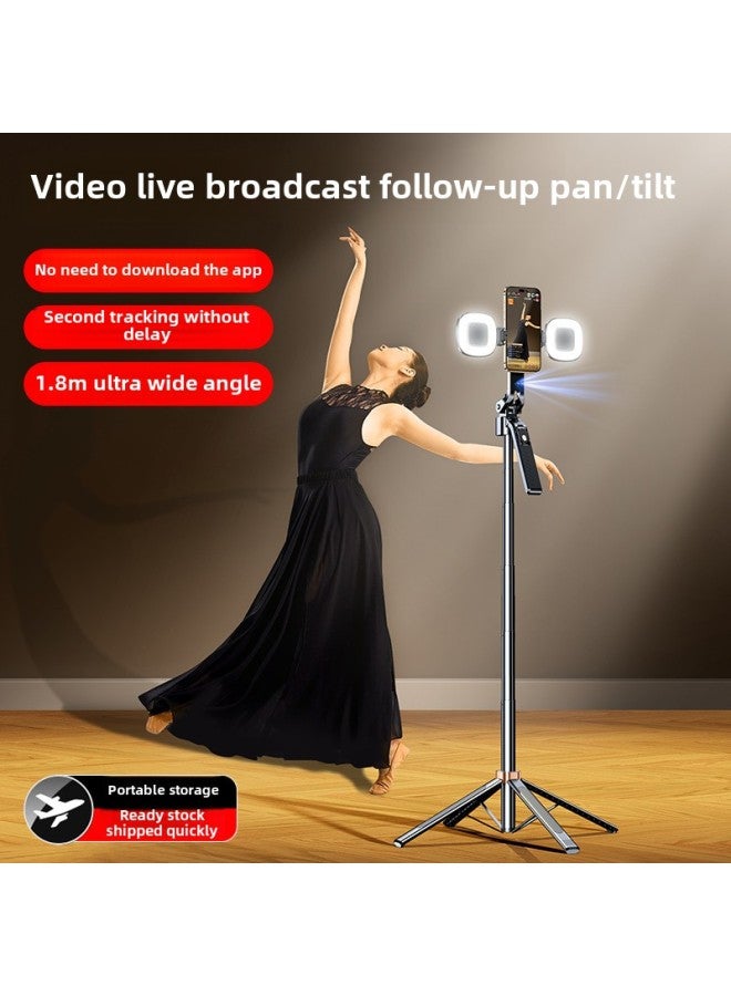Explosions CL09 Mobile Phone Bluetooth Universal Selfie Stick Face With Hand-held Stabilizer Video Live Drop-Color:CL09-F2 Powder (180CM Double Square Fill Light Charging Bluetooth Remote Control Aluminum Alloy Tube Keel Bracket)  - Image 4