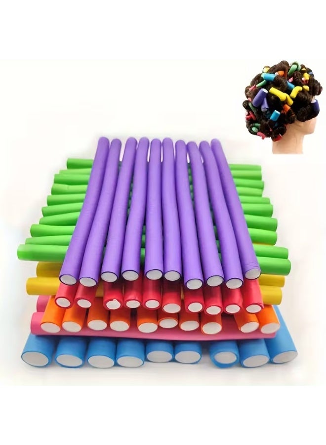 مجموعة بكرات الشعر الإسفنجية من سبونجيا ميكرز - 20 قطعة من بكرات الشعر الإسفنجية الناعمة لتصفيف الشعر بدون حرارة، وتجعيد الشعر بشكل مريح طوال الليل لجميع أنواع الشعر - Image 1