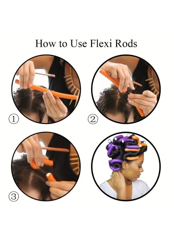 مجموعة بكرات الشعر الإسفنجية من سبونجيا ميكرز - 20 قطعة من بكرات الشعر الإسفنجية الناعمة لتصفيف الشعر بدون حرارة، وتجعيد الشعر بشكل مريح طوال الليل لجميع أنواع الشعر - Image 3