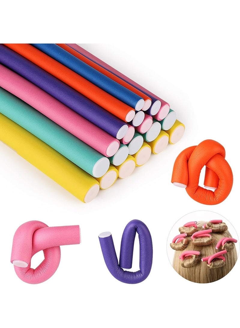 مجموعة بكرات الشعر الإسفنجية من سبونجيا ميكرز - 20 قطعة من بكرات الشعر الإسفنجية الناعمة لتصفيف الشعر بدون حرارة، وتجعيد الشعر بشكل مريح طوال الليل لجميع أنواع الشعر - Image 4