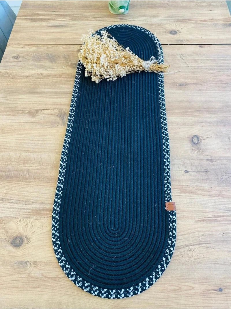BDZ Deri BDZ Leather Jute Bohemian Style Decorative Runner 30x80 cm