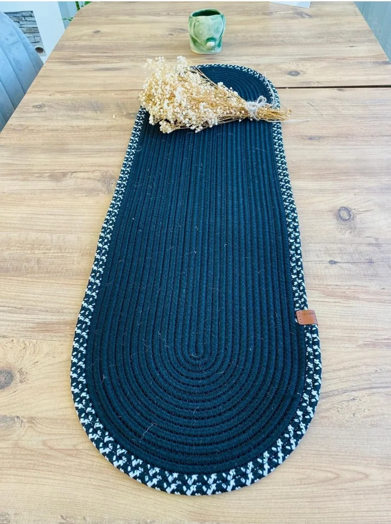 BDZ Deri BDZ Leather Jute Bohemian Style Decorative Runner 30x80 cm
