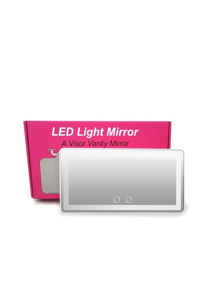 Generic Rechargeable LED Light Makeup Mirror Passenger Vanity Mirror, Car Makeup Mirror with Lights, Sun Visor  - Image 2