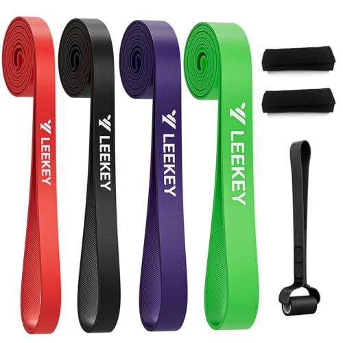 LEEKEY Resistance Bands, Exercise Bands with Handles,Pull Up Assist Bands - Band Set with Door Anchor - Bands for Working Out,Band for Men and Women Fitness Training, Physical Therapy,Home Workouts - Image 1