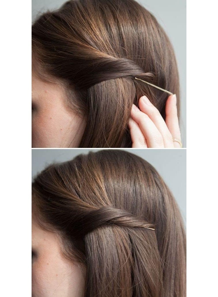 دبابيس شعر، دبابيس شعر مع وعاء بلاستيكي، دبابيس شعر كبيرة الحجم باللون الأسود، مناسبة لجميع تسريحات الشعر، قبضة قوية ودبابيس خالية من الألم للفتيات والنساء، عبوة من 100 دبوس (كبير) - Image 3