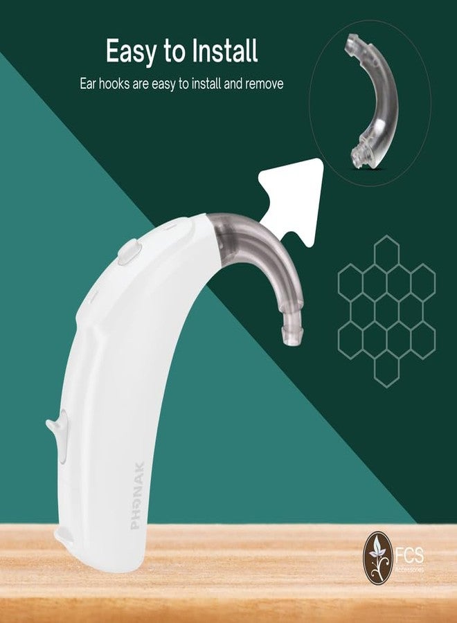 FCS Ear Hook Compatible With Phonak Bolero B70 PR || Hearing Devices Replacement Accessories | Easy Install | Durable ABS Material| Anti-Howling Ear Hook - Image 4