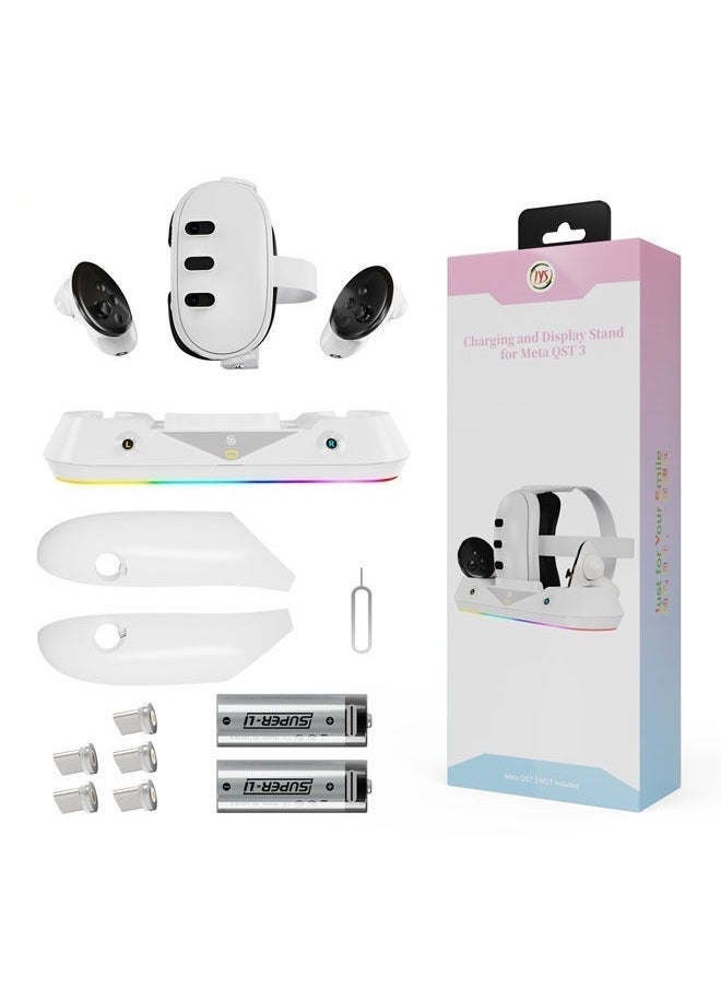 Oculus Quest3 VR Glasses Grip Magnetic Charging Dock and Meta Quest 3 Colorful Charging Dock - Image 1