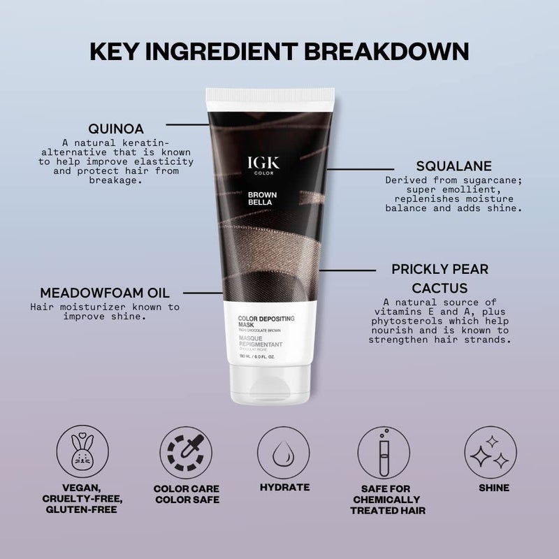 iGK قناع تلوين الشعر IGK كاكاو بني بيلا - Image 5