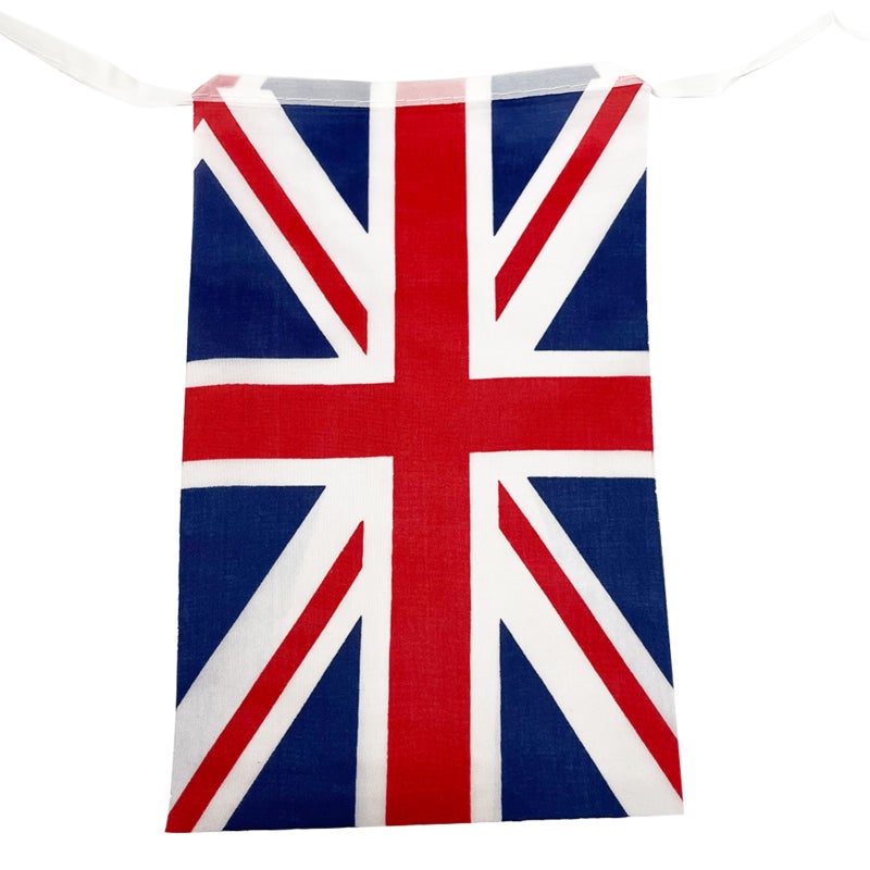 UK Flag 30Pcs Polyester Fiber - Sturdy Fade-resistant Union Jack Bunting Flag for Outdoor Barbecue National Day Bar Corridor Decoration - Image 1