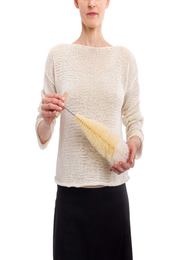 Redecker Tampico Fiber and Wool Soda Stream Bottle Brush with Beechwood Handle, Unique Teardrop Shape Easily Cleans Bottles, Jars and Specialty Glassware, 12-inches, Made in Germany - Image 3