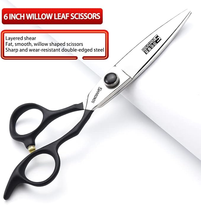 SHARONDS 6 inch Professional Hair Scissors Handmade Japanese 440C Hair Cutting Scissors and Thin Set