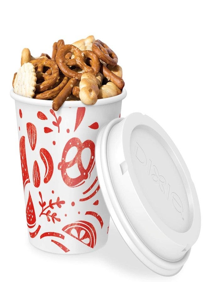 Dixie To Go Snack Cups with Lids, 10 Ounce Travel Size, 24 Count Disposable Paper Cups - Image 2