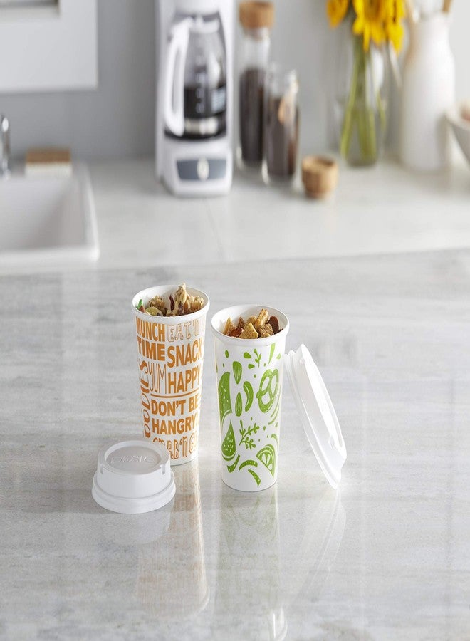Dixie To Go Snack Cups with Lids, 10 Ounce Travel Size, 24 Count Disposable Paper Cups - Image 3