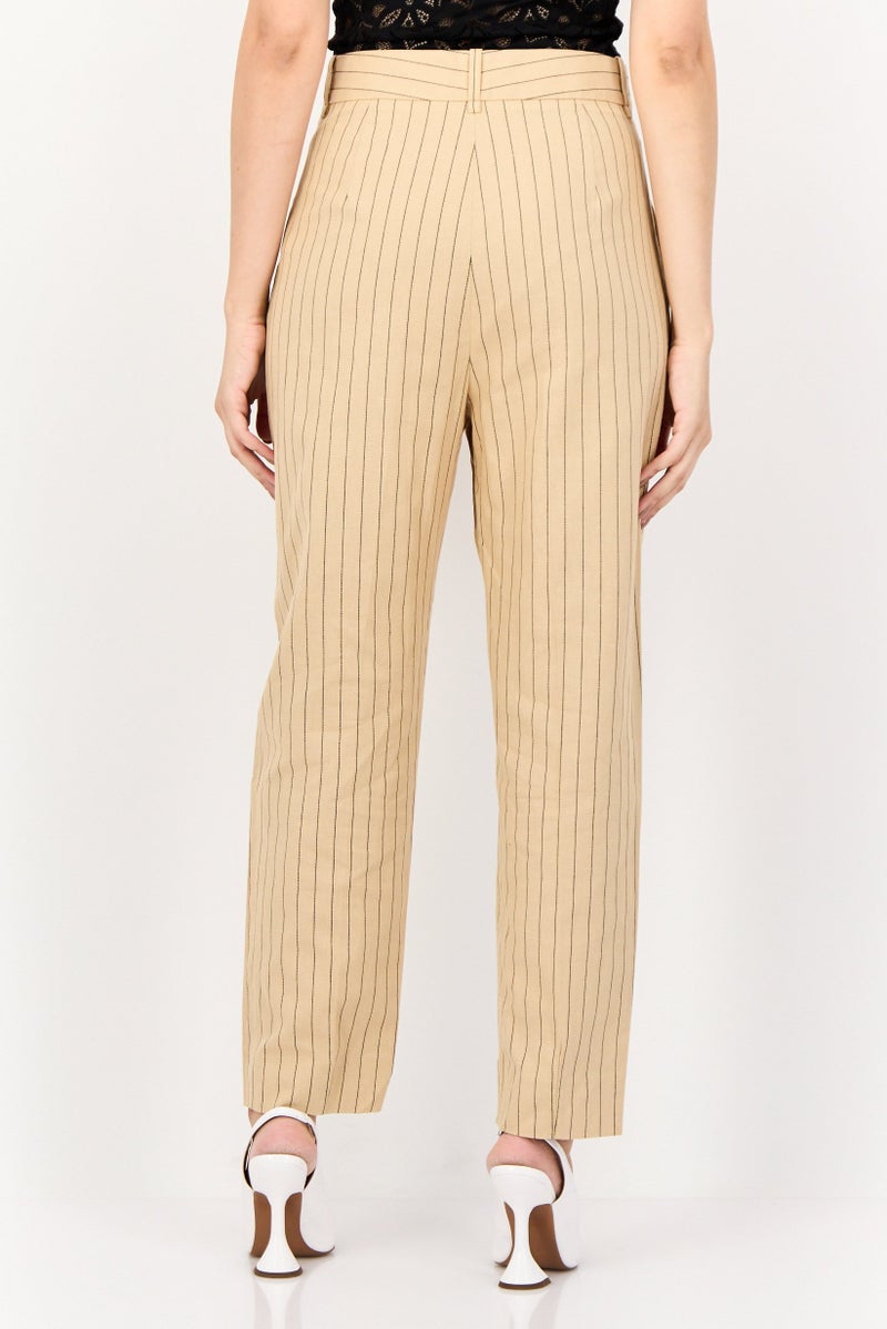 Maje Women Regular Fit Stripe Chino Pants, Multicolor - Image 2
