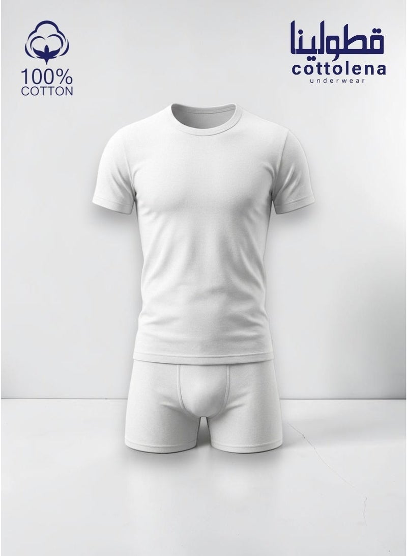 Cottolena 6-Piece Boys' Innerwear Set – 100% Combed Uzbek Cotton – Made in Egypt – Ultra Soft – Size 3-4 - Image 3