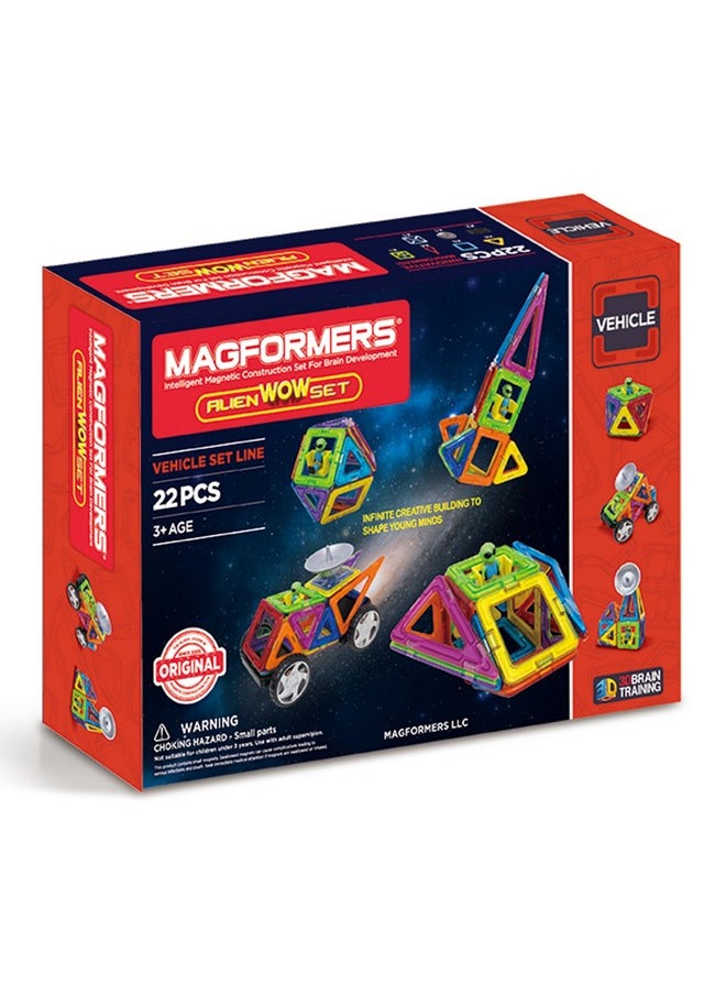 Magformers Alien Wow 22Pc Set | Magnetic Tiles Building Blocks, Educational Stem Toy Set | Magnetic Building Tiles For Kids To Develop Problem-Solving Abilities And Shape Recognition  - Image 1