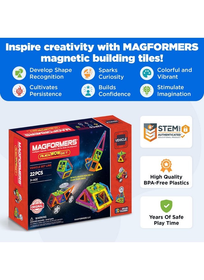 Magformers Alien Wow 22Pc Set | Magnetic Tiles Building Blocks, Educational Stem Toy Set | Magnetic Building Tiles For Kids To Develop Problem-Solving Abilities And Shape Recognition  - Image 2