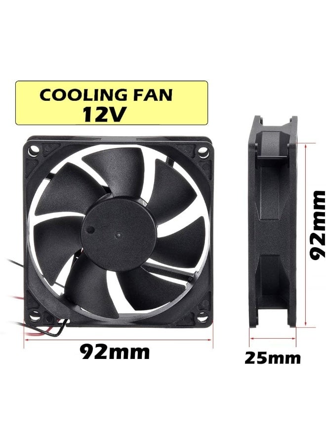 melfi Melfi Silent Brushless Cooling Fan  Ultra-Quiet Fan For Cpu, Gpu, Pc Case, Diy Electronics, Networking And Home Devices | Airflow, Long Lifespan, Multi-Purpose Use (12V, 92X92X25Mm)  - Image 2