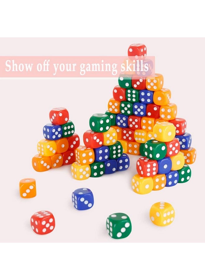 PowerKing 100-Count Premium 16mm Multicolor Dice Set (5 Colors) - Standard Size, Durable Acrylic - Perfect for Board Games, Classroom Learning, and Group Events - Image 4