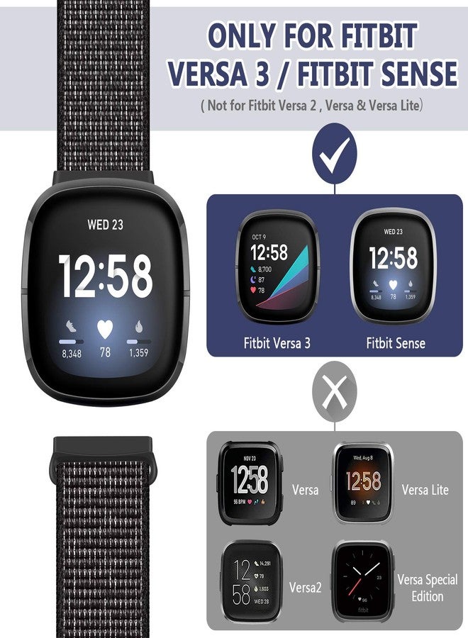 AVOD Nylon Bands Compatible with Fitbit Versa 4/Sense 2/Versa 3/Fitbit Sense, Soft Breathable Sport Adjustable Replacement Strap Women Man Wristband Accessories - Image 3