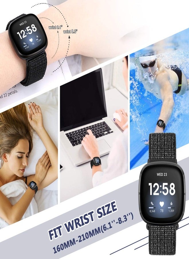 AVOD Nylon Bands Compatible with Fitbit Versa 4/Sense 2/Versa 3/Fitbit Sense, Soft Breathable Sport Adjustable Replacement Strap Women Man Wristband Accessories - Image 4