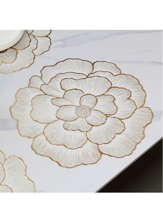 AVHUGOO Heat-Proof Waterproof Oil-Proof PVC Placemat Set 2 Pieces Washable Insulation Table Mats for Home Restaurant Daily Use - Image 2