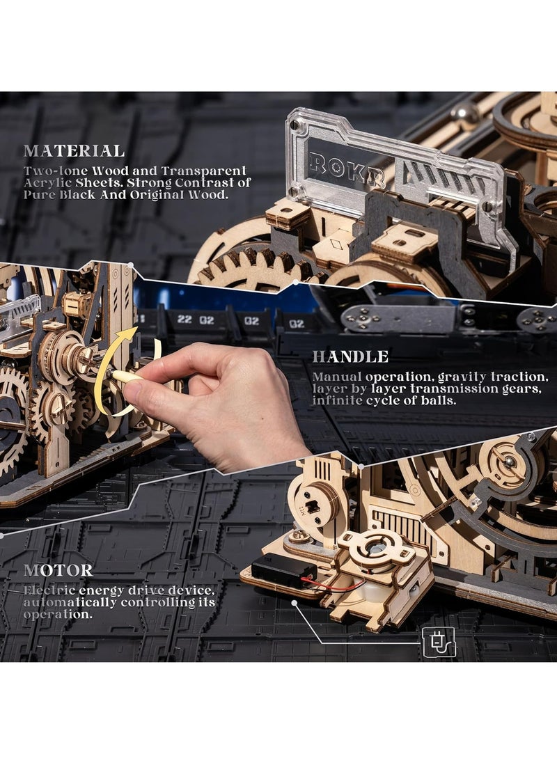 Robotime ROKR Marble Spaceport Marble Run 3D Wooden Puzzle LGC01Decorative DIY Crafts/Birthday Gifts/Home Decor For Girls&Boys Teens&Adults  - Image 2