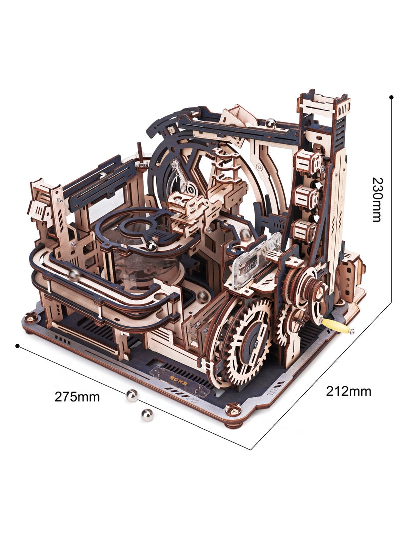 Robotime ROKR Marble Spaceport Marble Run 3D Wooden Puzzle LGC01Decorative DIY Crafts/Birthday Gifts/Home Decor For Girls&Boys Teens&Adults  - Image 1