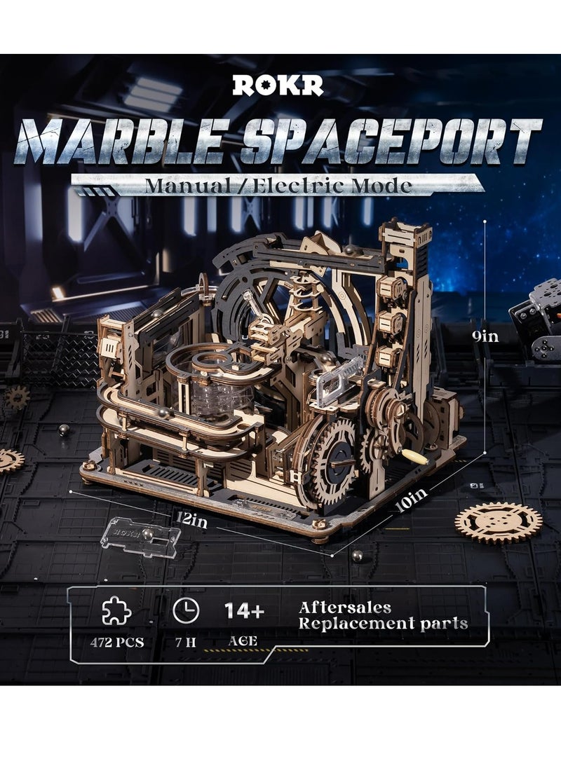 Robotime ROKR Marble Spaceport Marble Run 3D Wooden Puzzle LGC01Decorative DIY Crafts/Birthday Gifts/Home Decor For Girls&Boys Teens&Adults  - Image 5