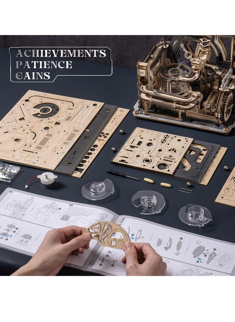 Robotime ROKR Marble Spaceport Marble Run 3D Wooden Puzzle LGC01Decorative DIY Crafts/Birthday Gifts/Home Decor For Girls&Boys Teens&Adults  - Image 4