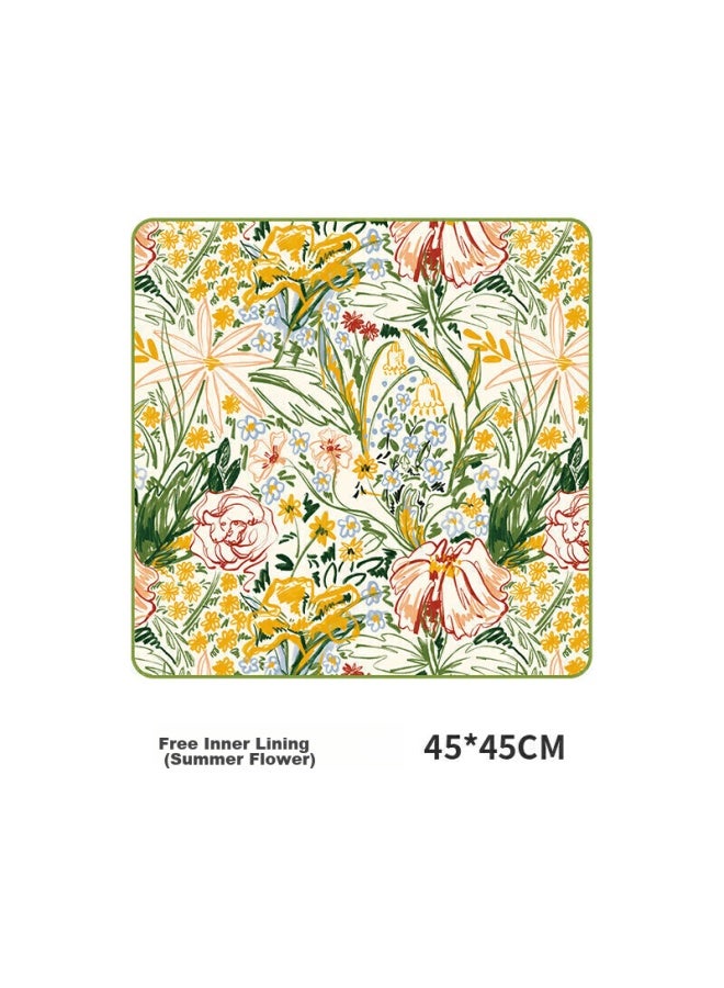 PGYTECH Pgytech Camera Folding Cloth, Magic Cloth, Mirrorless Camera Wrap, Camera Storage Cloth, Canon Nikon Fuji Lens Protection Bag, Portable Free Inner Liner Bag, Summer Flower Pattern, 45*45Cm, M Size - Image 4