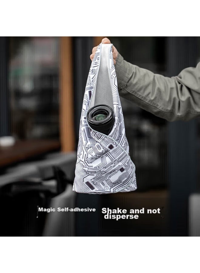 PGYTECH Pgytech Camera Folding Cloth, Magic Cloth, Mirrorless Camera Wrap, Camera Storage Cloth, Canon Nikon Fuji Lens Protection Bag, Portable Free Inner Liner Bag, Summer Flower Pattern, 45*45Cm, M Size - Image 1