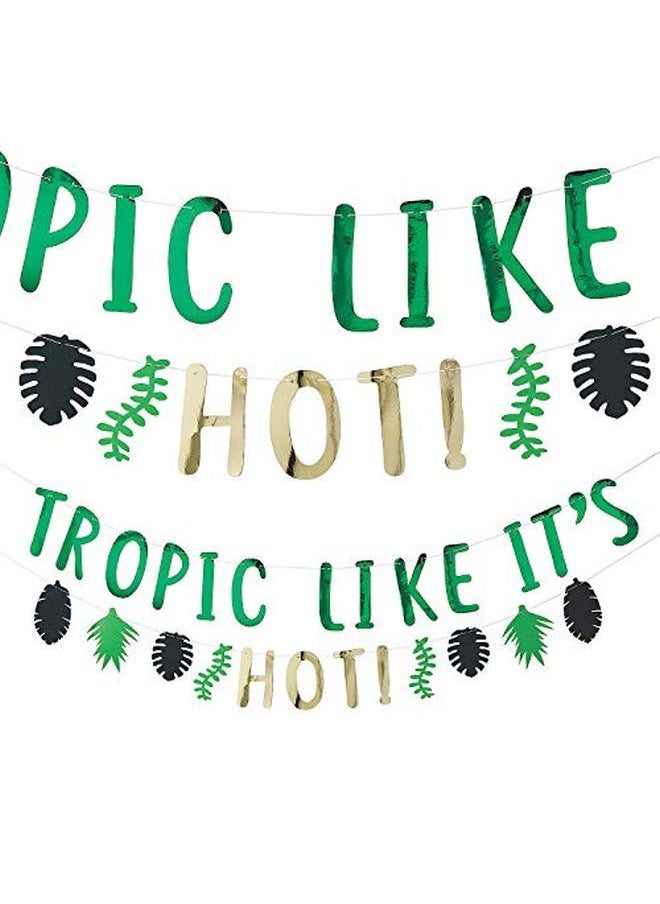Fun Express Tropic Like It'S Hot Banner Party Decor 2 Pieces  - Image 1