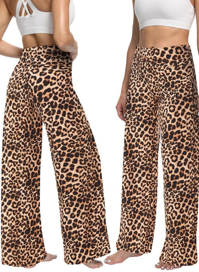 ZOOSIXX Buttery Soft Black Pajama Pants for Women, Plaid Comfy Casual Lounge Pajama Bottoms, Wild Cheetah-1, XL - Image 2