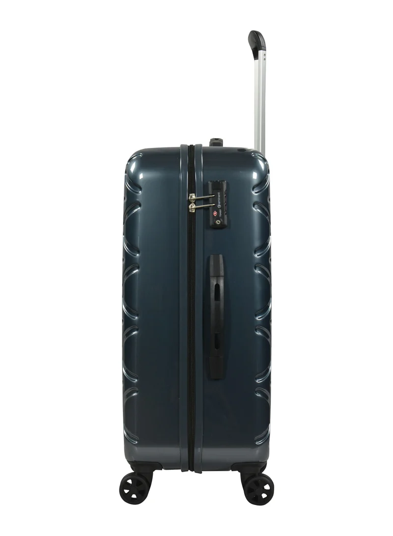 eminent Wheeled Unisex Hard Shell Trolley Luggage Set of 3 Makrolon Lightweight 4 Quiet Double Spinner Wheel Suitcase with TSA lock KG18 Graphite