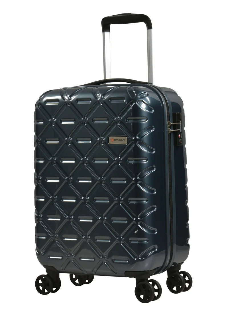 eminent Wheeled Unisex Hard Shell Trolley Luggage Set of 3 Makrolon Lightweight 4 Quiet Double Spinner Wheel Suitcase with TSA lock KG18 Graphite