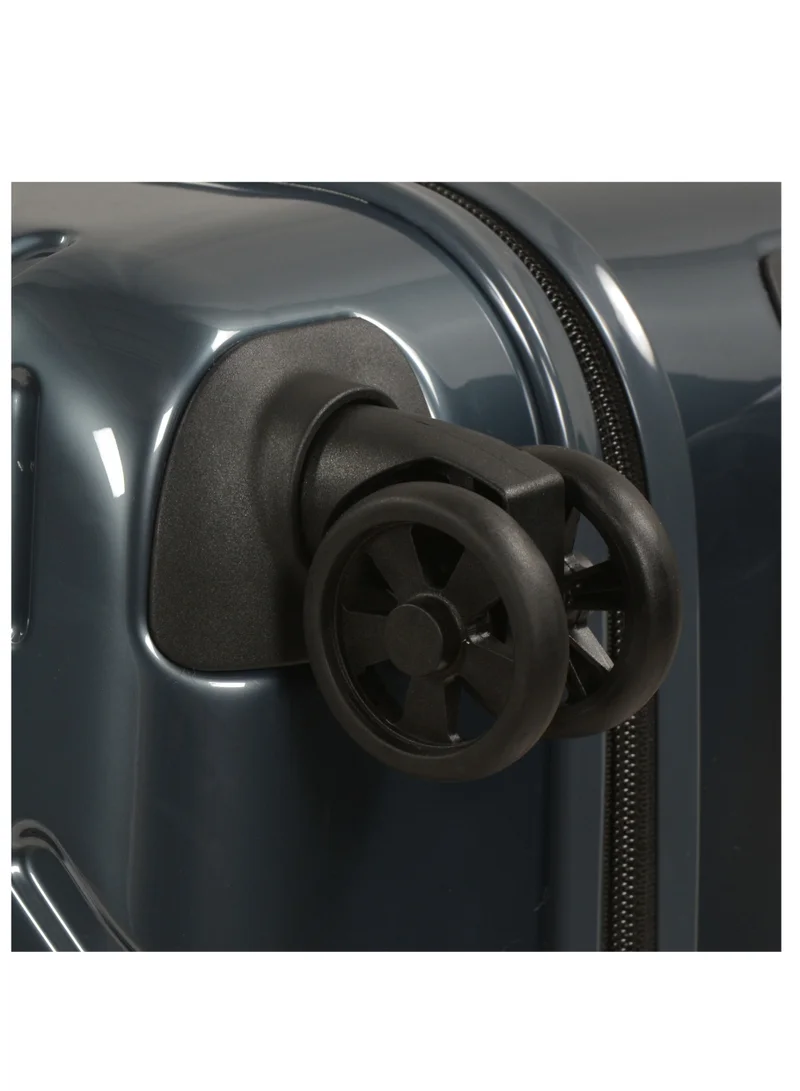 eminent Wheeled Unisex Hard Shell Trolley Luggage Set of 3 Makrolon Lightweight 4 Quiet Double Spinner Wheel Suitcase with TSA lock KG18 Graphite