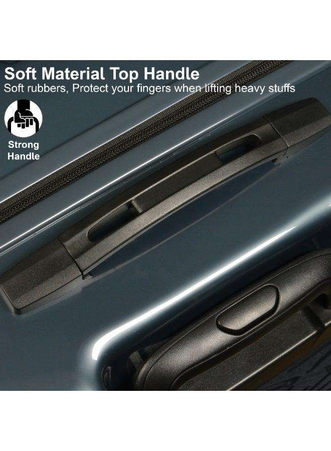 إيمينينت مجموعة حقائب سفر بعجلات للجنسين من ماكرولون خفيفة الوزن مع قفل ،  قطع، بعجلات مزدوجة صامتة، لون جرافيتي - Image 5