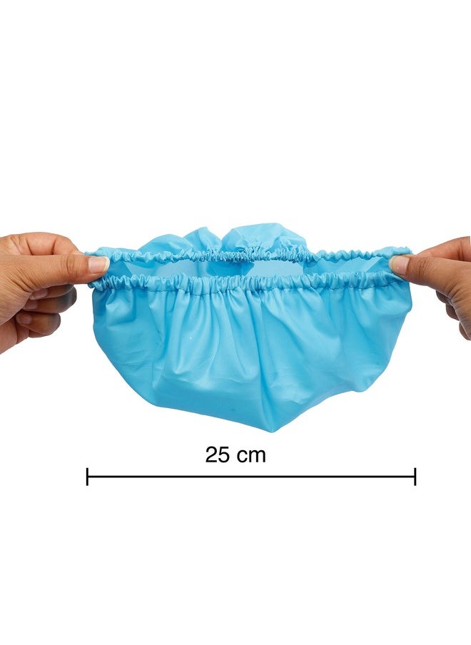 BodyHerbals BodyHerbals Reusable & Water Proof Shower Caps (Pack Of 3 ) in a Beautiful Zip Bag For Women & Men| Shower Caps -For Homes Spas, Salons, Hair Treatments & Hotels |Travel Essential|Elastic & Free size  - Image 4