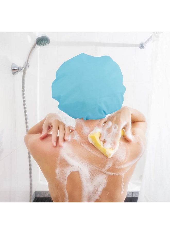 BodyHerbals BodyHerbals Reusable & Water Proof Shower Caps (Pack Of 3 ) in a Beautiful Zip Bag For Women & Men| Shower Caps -For Homes Spas, Salons, Hair Treatments & Hotels |Travel Essential|Elastic & Free size  - Image 3